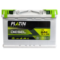 Автомобильный аккумулятор PLATIN Silver Disel 88Ah 780A R+ (правый +) MF