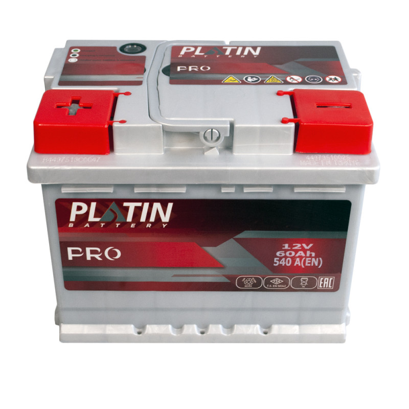 Автомобильный аккумулятор PLATIN Pro 60Ah 540A L+ (левый +) MF