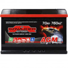 Автомобільний акумулятор SZNAJDER AGM  70Ah 760A R+ (L3) (570 02)