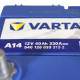 VARTA Blue Dynamic Asia (A14) 40Ah 330А R+ (B19 т. к.)
