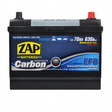 Автомобільний акумулятор  ZAP Carbon Start Stop EFB  Asia  70Аh 630А R+ (D26) (570 46)