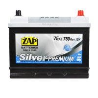 Автомобільний акумулятор ZAP Silver Premium Asia 75Ah 750A R+ (D26) (575 50)
