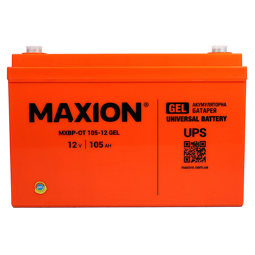 ヤマハミオ125gp Акумулятор промисловий MAXION MXBP-OT 105-12 GEL (12V, 105А