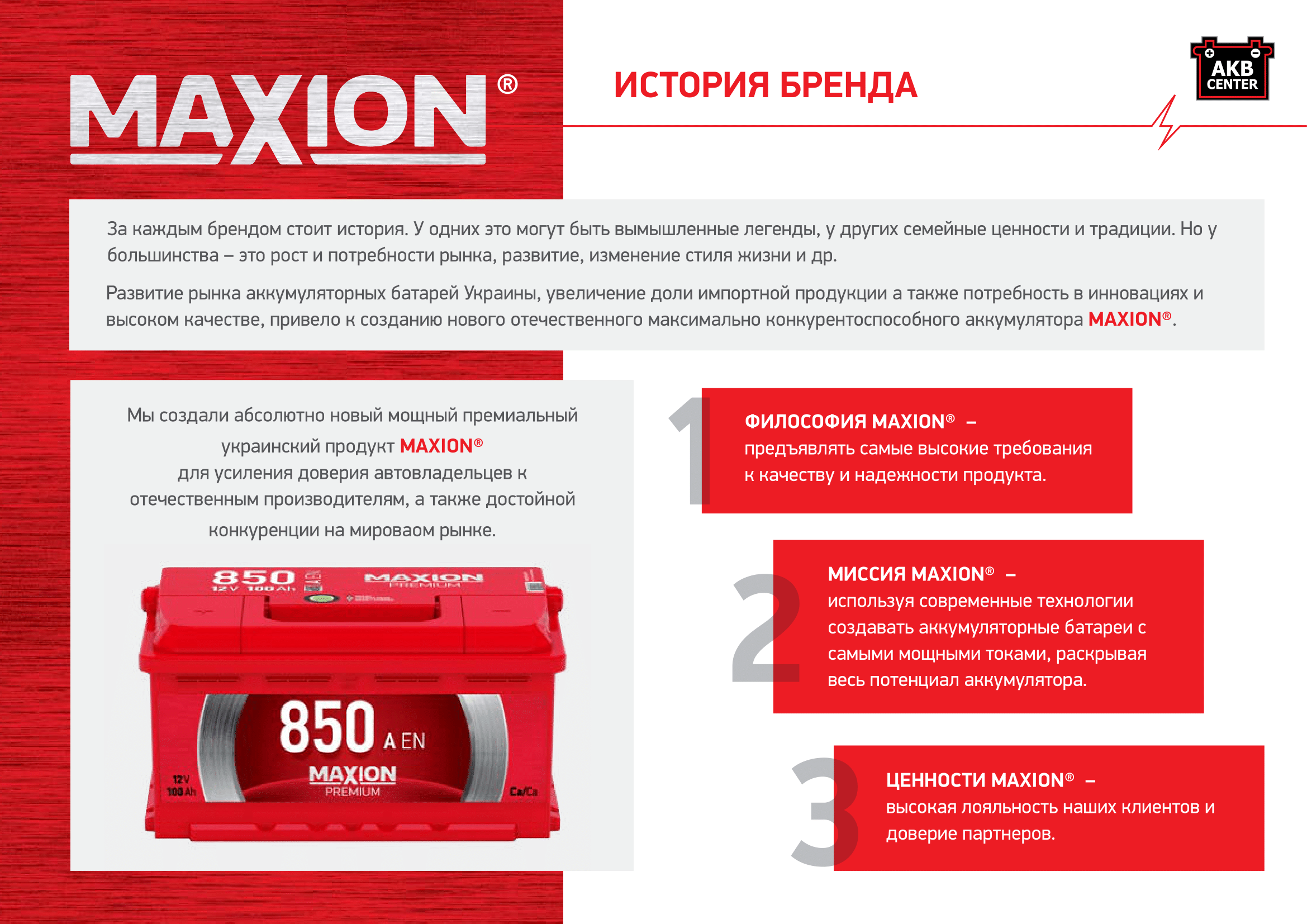 акумулятори Maxion