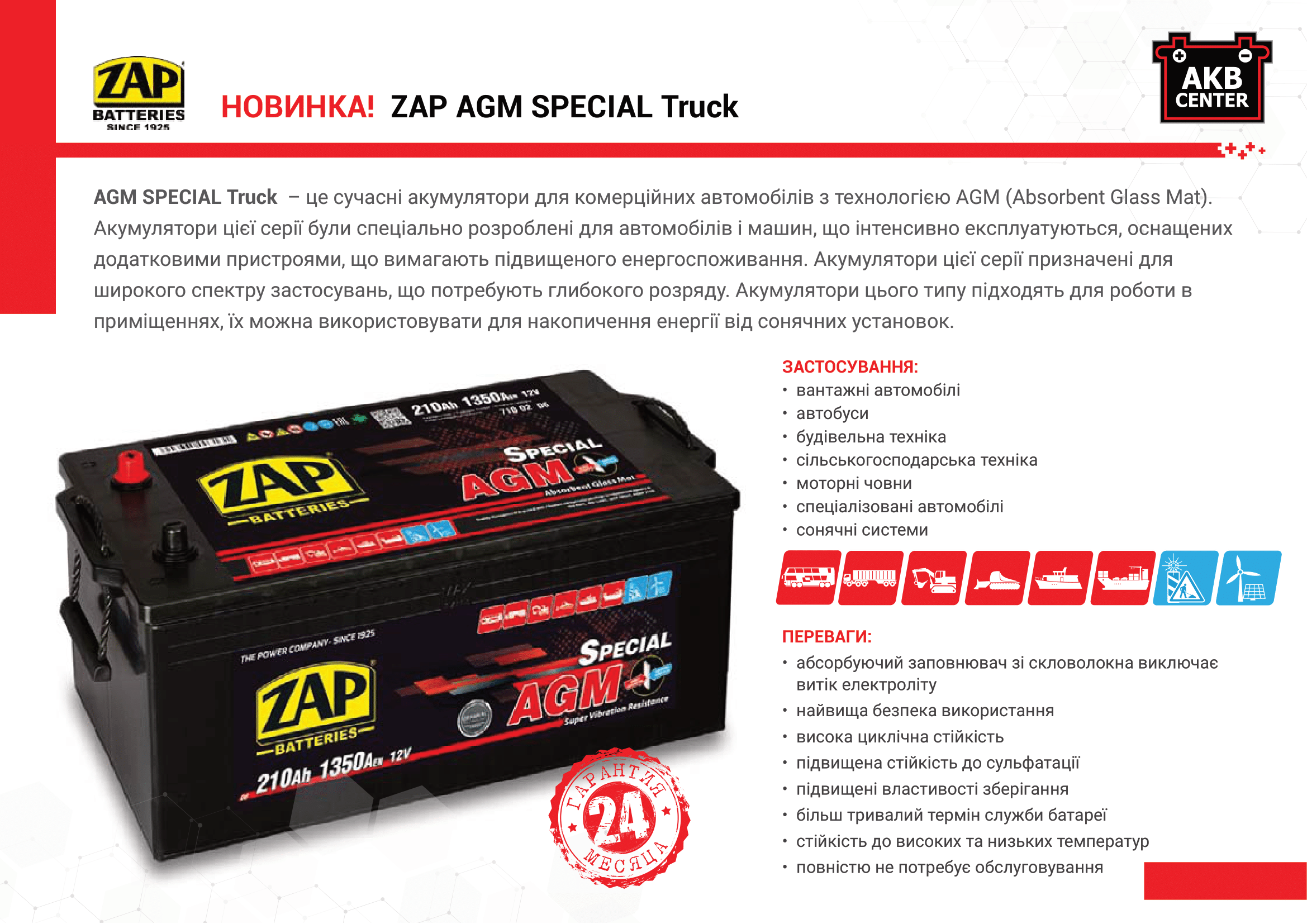 акумулятори Zap AGM